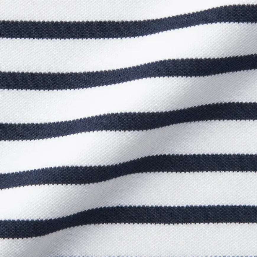 Men's Washed Pique Polo Shirt Stripe