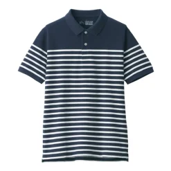 Men's Washed Pique Polo Shirt Stripe