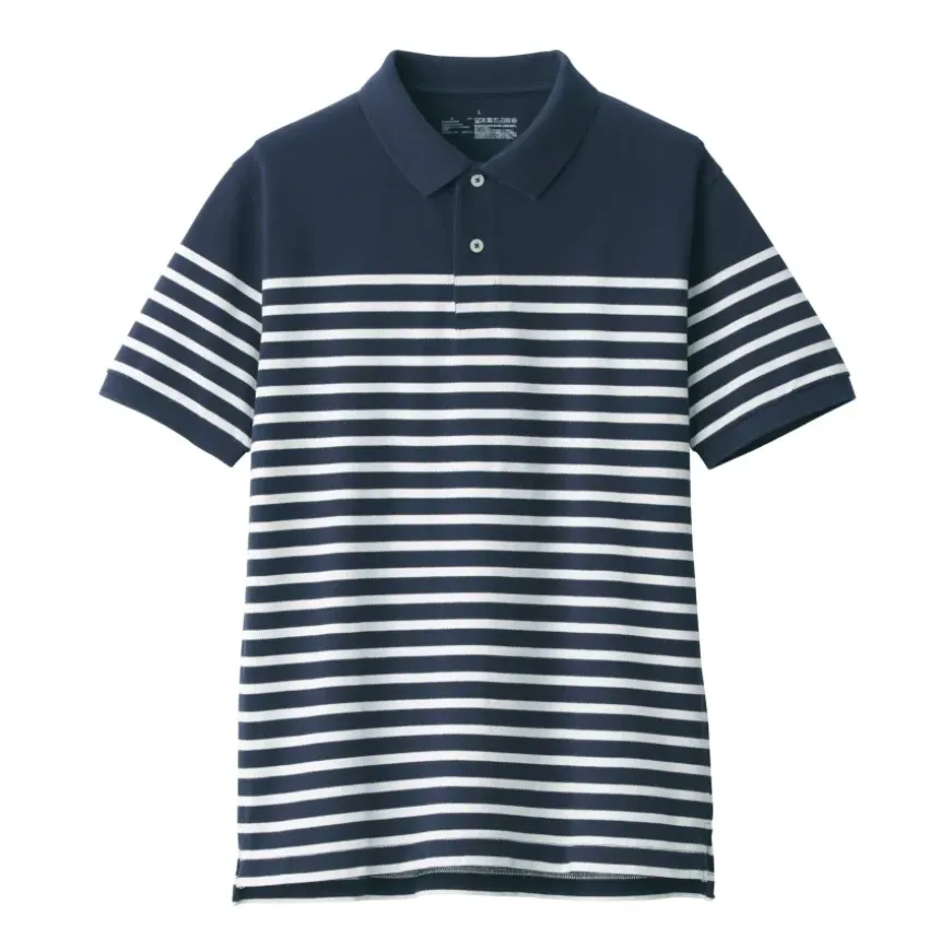Men's Washed Pique Polo Shirt Stripe