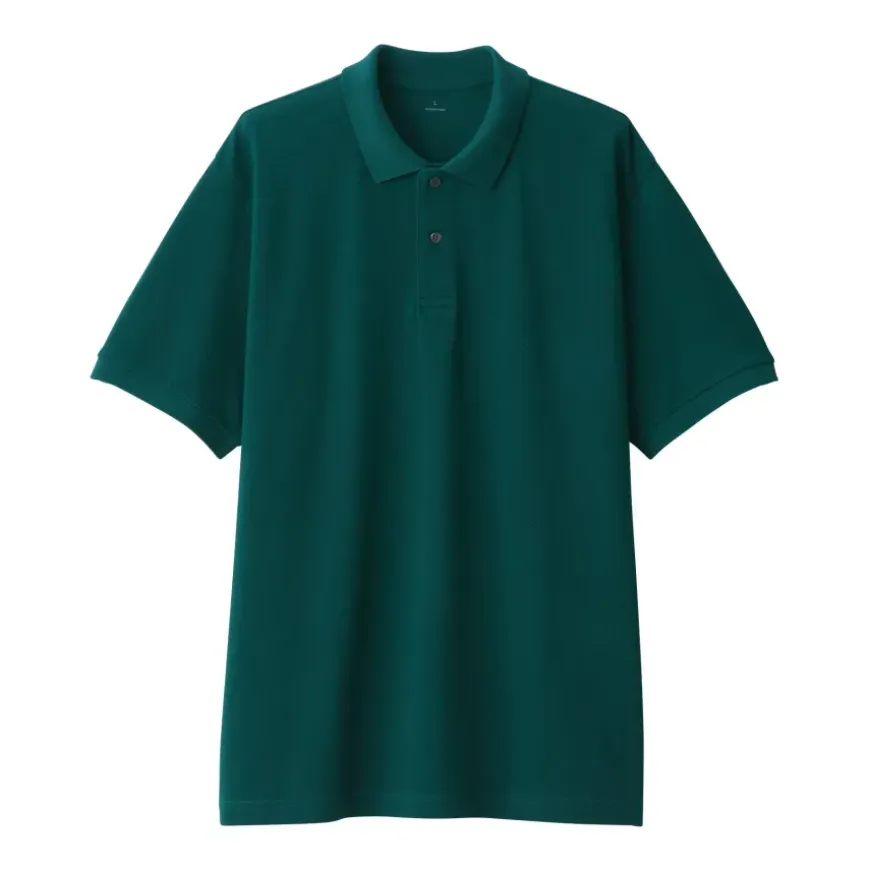 Men's Washed Pique Short Sleeve Polo Shirt