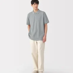 Men's Washed Pique Short Sleeve Polo Shirt