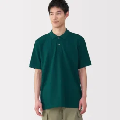 Men's Washed Pique Short Sleeve Polo Shirt