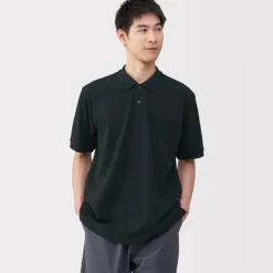 Men's Washed Pique Short Sleeve Polo Shirt