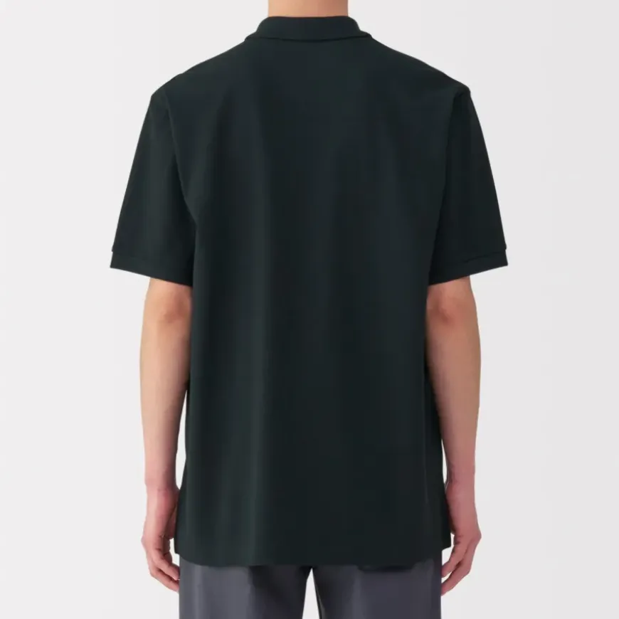 Men's Washed Pique Short Sleeve Polo Shirt