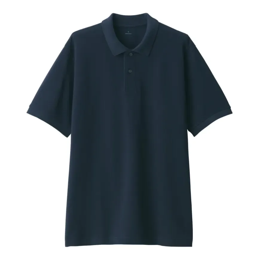 Men's Washed Pique Short Sleeve Polo Shirt