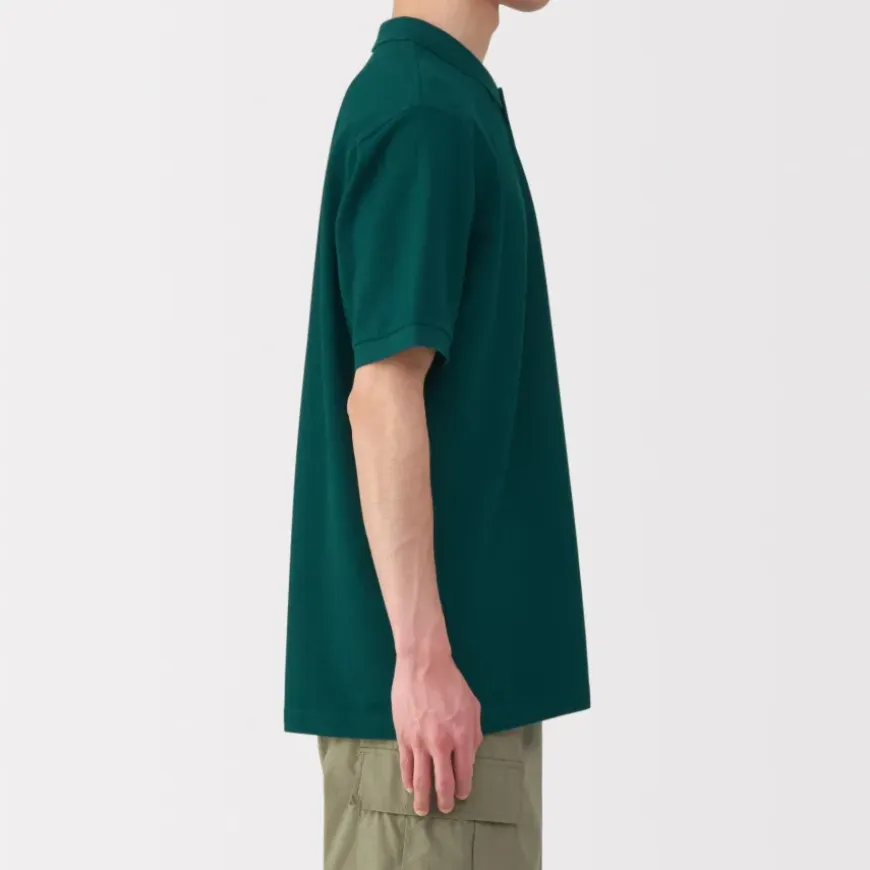 Men's Washed Pique Short Sleeve Polo Shirt