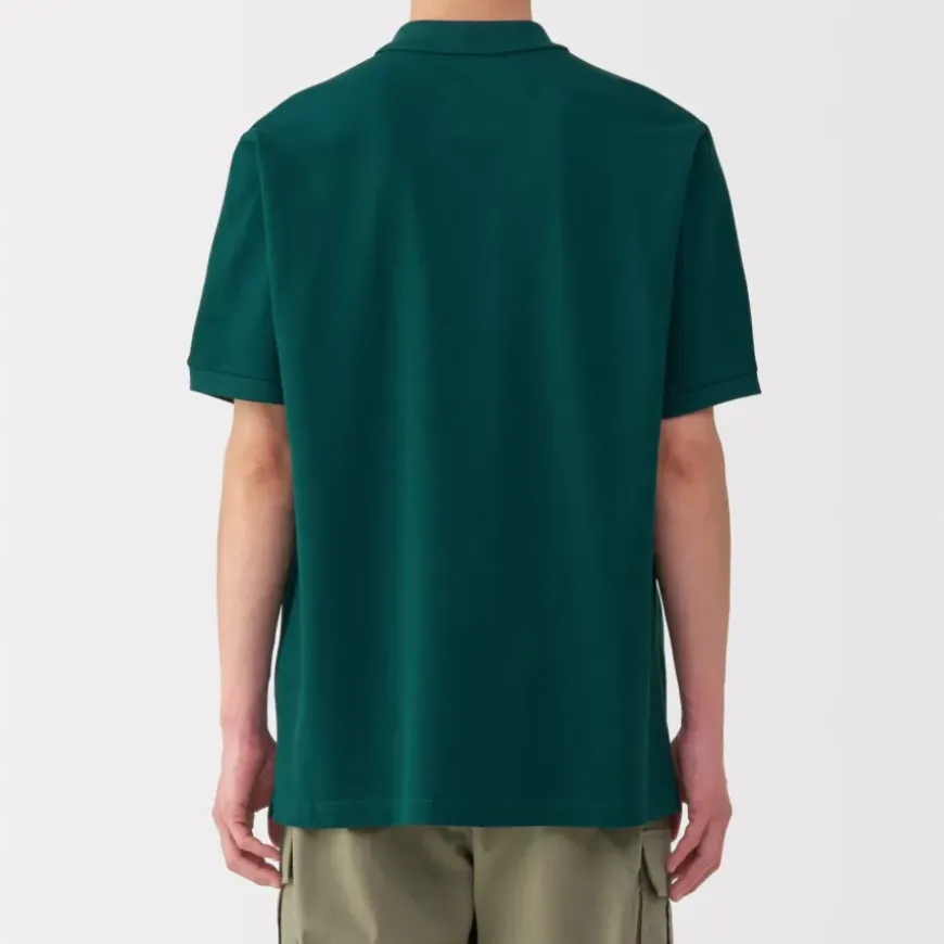 Men's Washed Pique Short Sleeve Polo Shirt