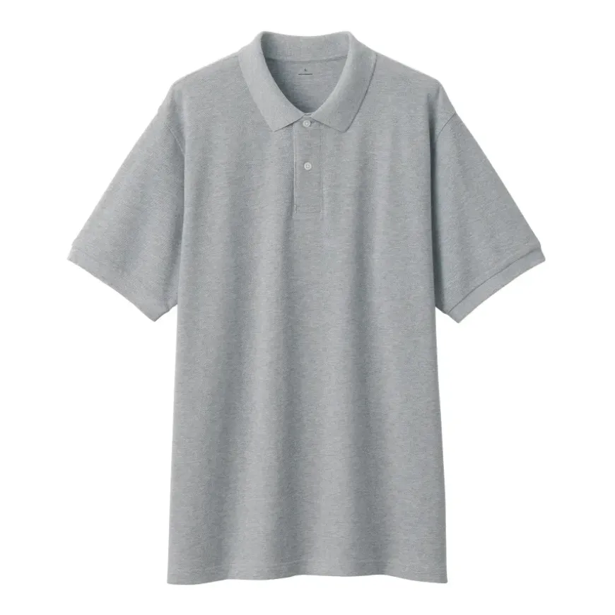 Men's Washed Pique Short Sleeve Polo Shirt