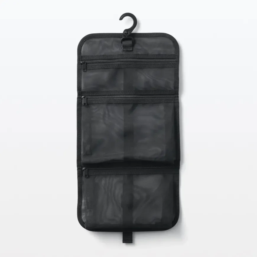 Nylon Mesh Hanging Toiletry Case