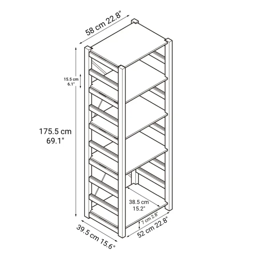 Pine Shelf Unit - Wide - Medium