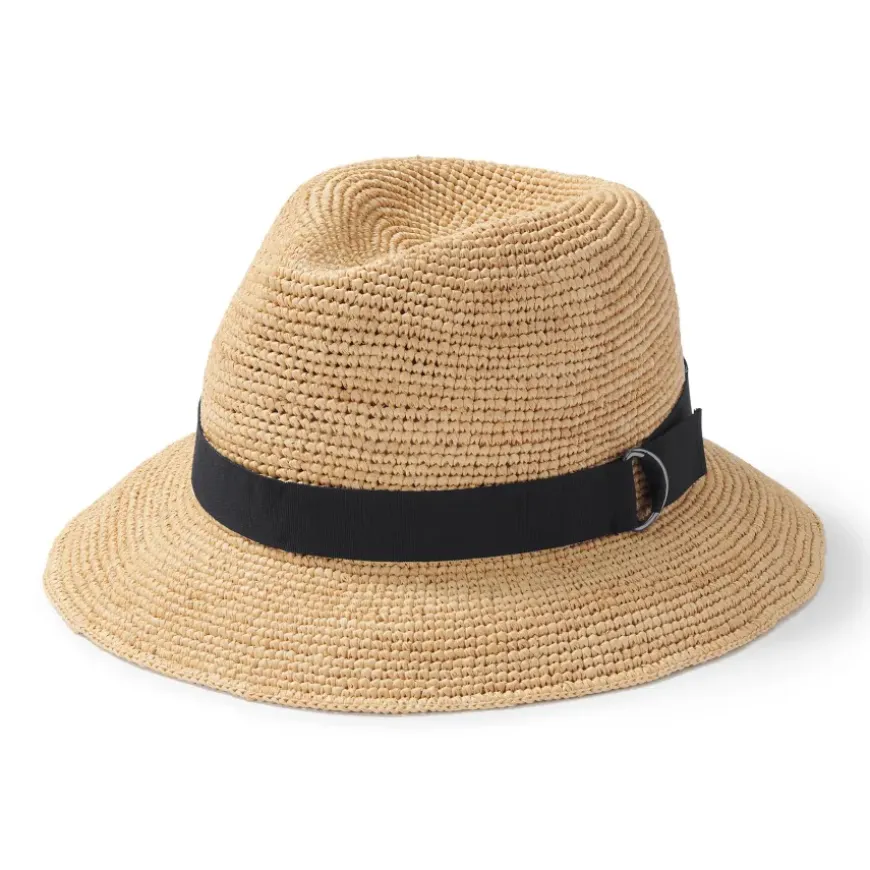 Raffia Foldable Fedora Hat
