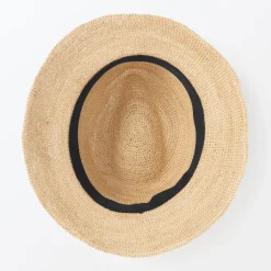 Raffia Foldable Fedora Hat
