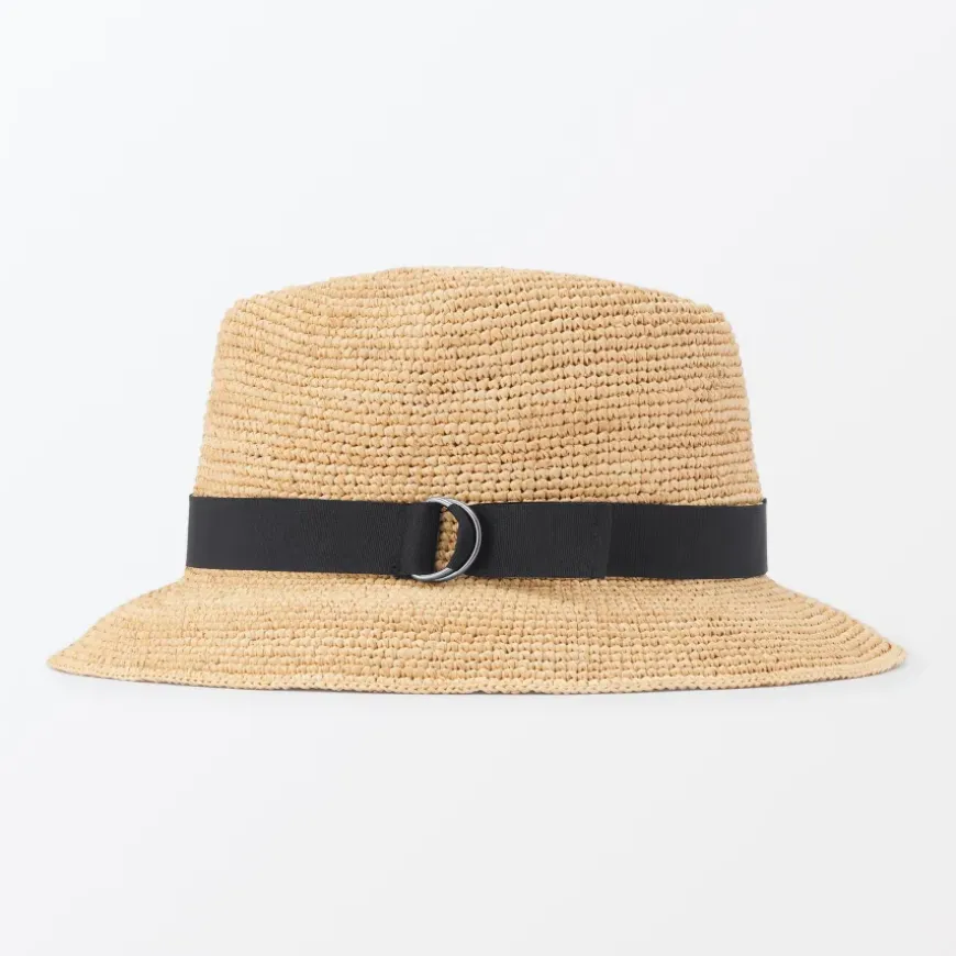 Raffia Foldable Fedora Hat