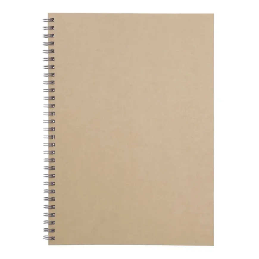 Recycled Paper Spiral Plain Notebook