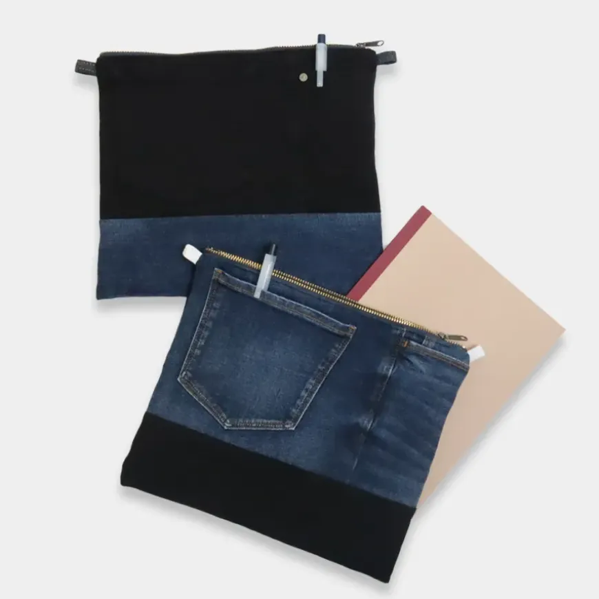 ReMUJI ReMade Denim Pouch