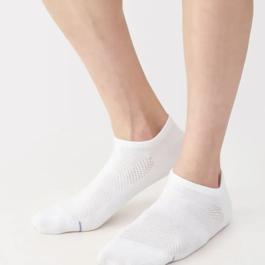 Right Angle Breathable Mesh Sneaker Socks