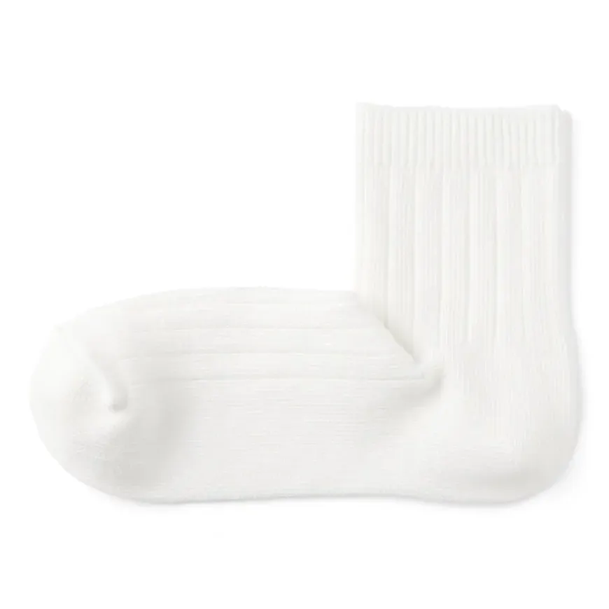 Right Angle Loose Top Ribbed Short Socks