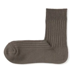 Right Angle Ribbed Thick Short Socks