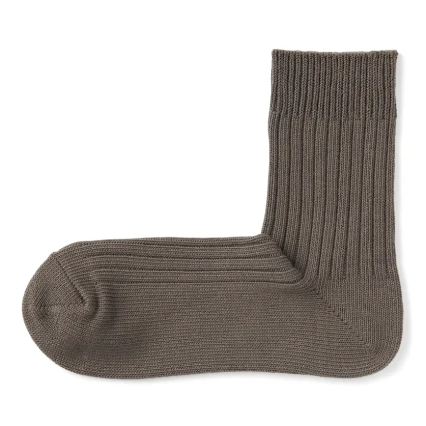 Right Angle Ribbed Thick Short Socks