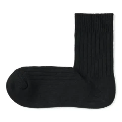 Right Angle Ribbed Thick Short Socks