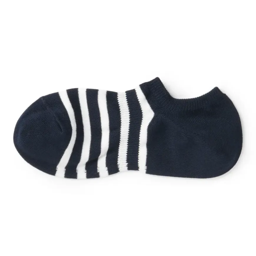 Right Angle Striped Sneaker Socks