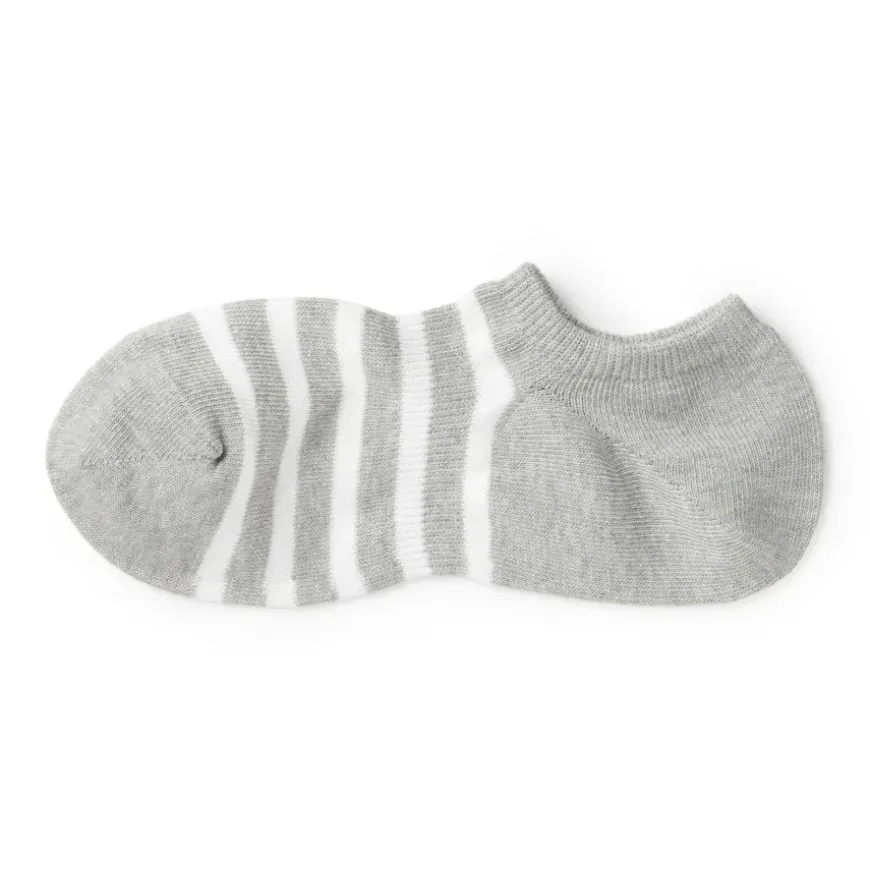 Right Angle Striped Sneaker Socks