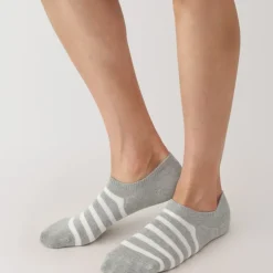 Right Angle Striped Sneaker Socks