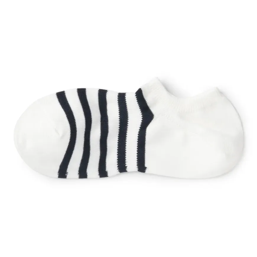 Right Angle Striped Sneaker Socks