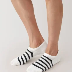 Right Angle Striped Sneaker Socks