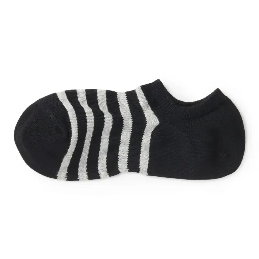 Right Angle Striped Sneaker Socks