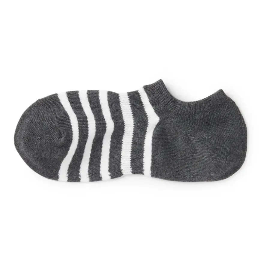 Right Angle Striped Sneaker Socks