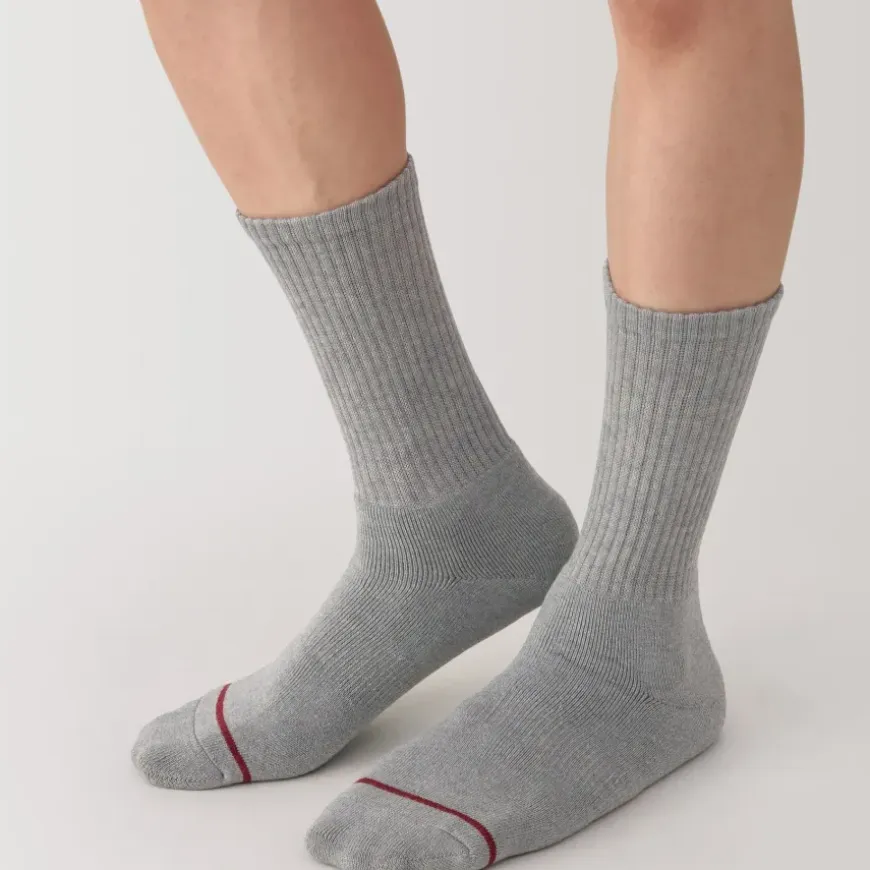 Right Angle Warm Cotton Blend Thick Crew Socks