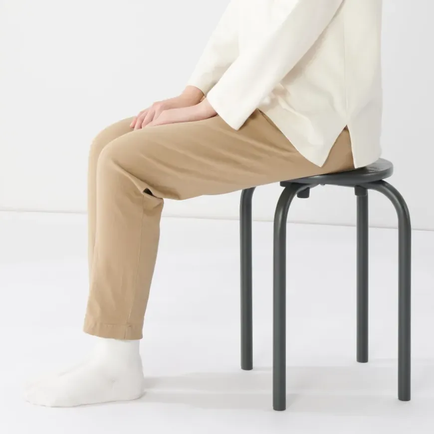 Steel Pipe Stacking Stool - Dark Gray