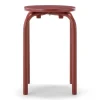 Steel Pipe Stacking Stool - Burgundy