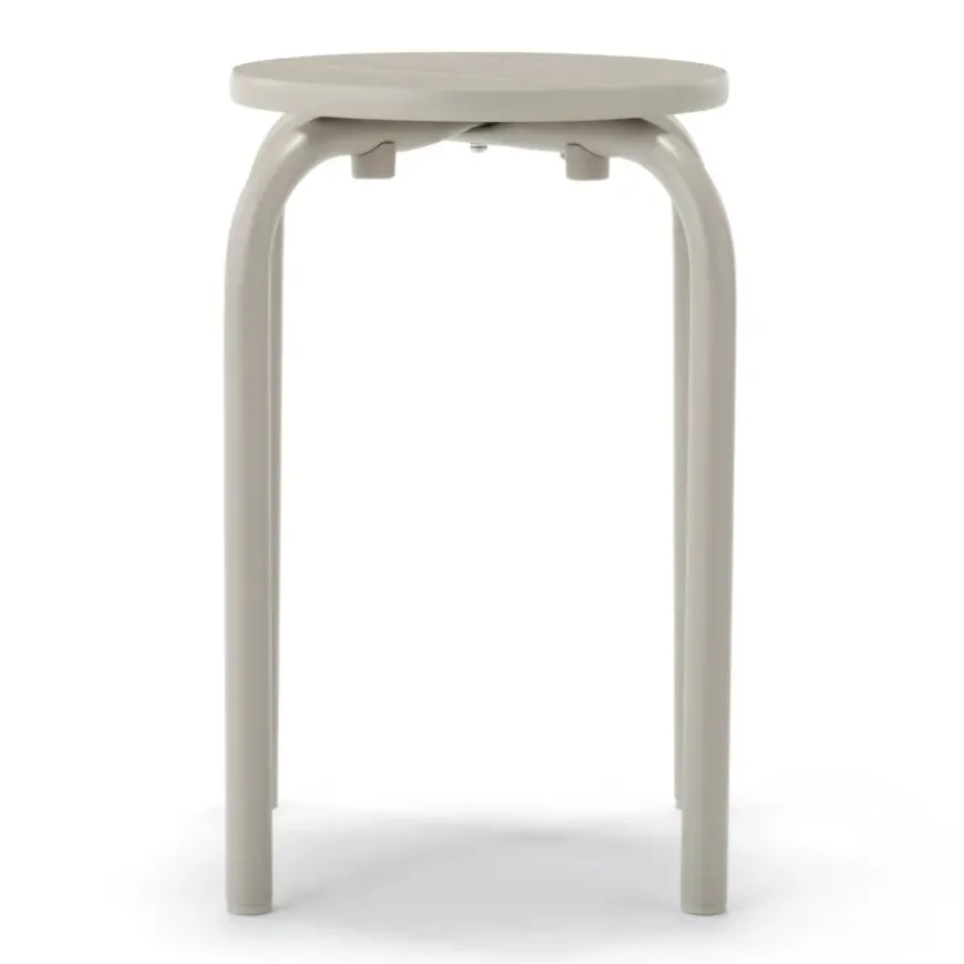Steel Pipe Stacking Stool - Warm Gray