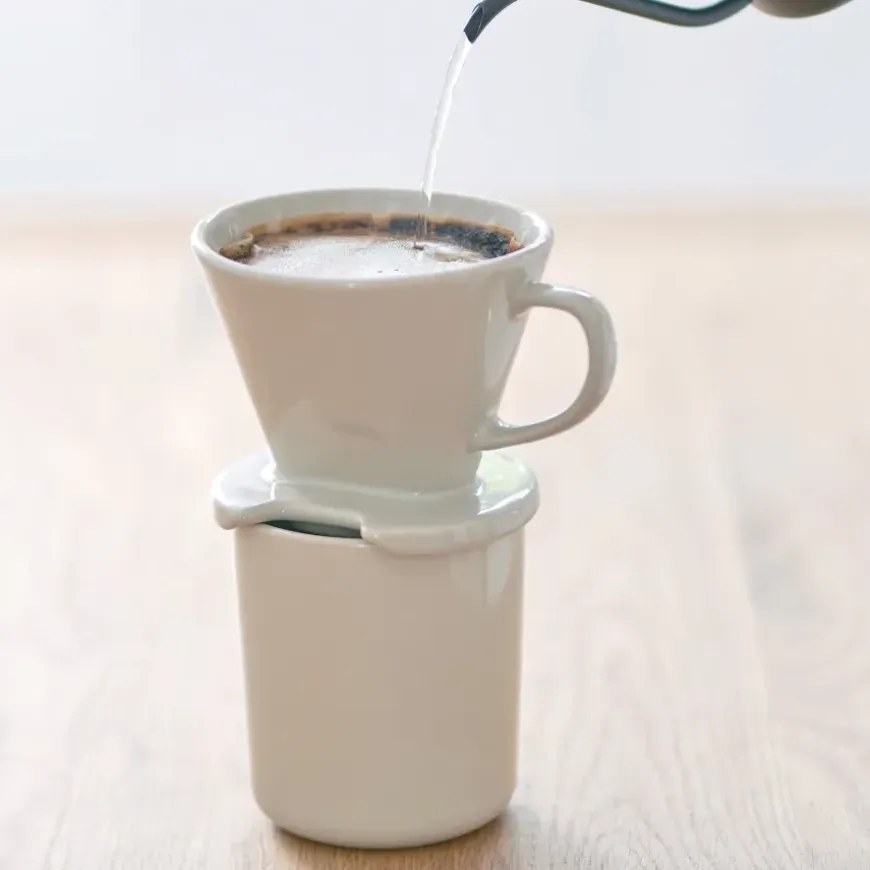 Stoneware Coffee Dripper - Gray Beige
