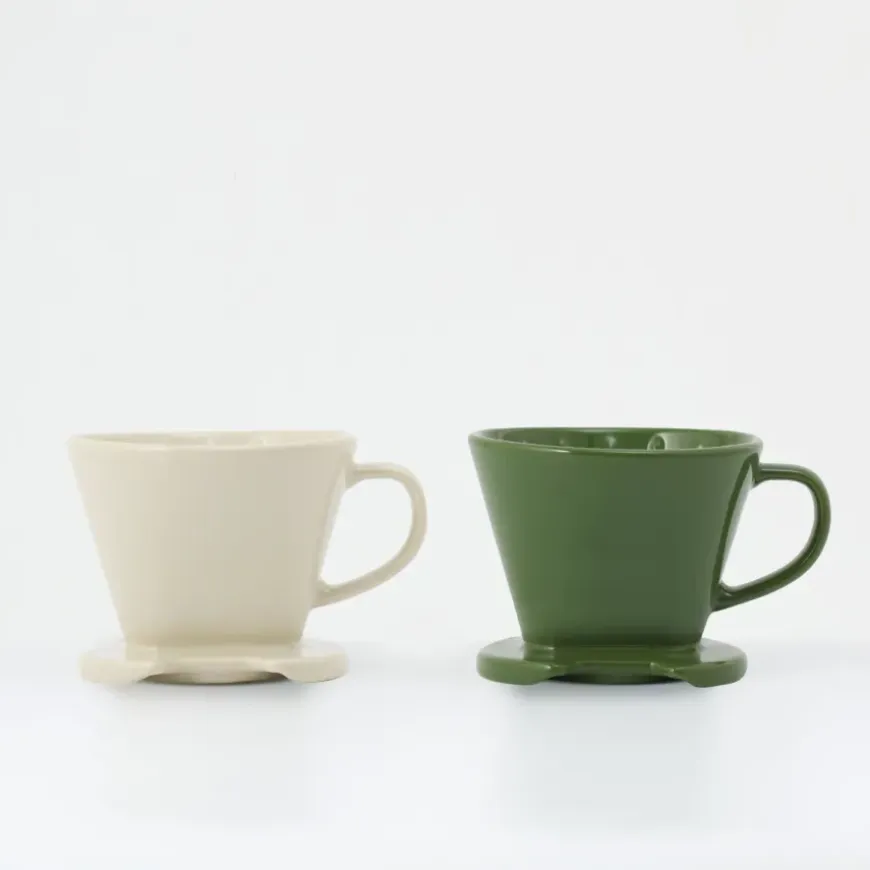 Stoneware Coffee Dripper - Gray Beige