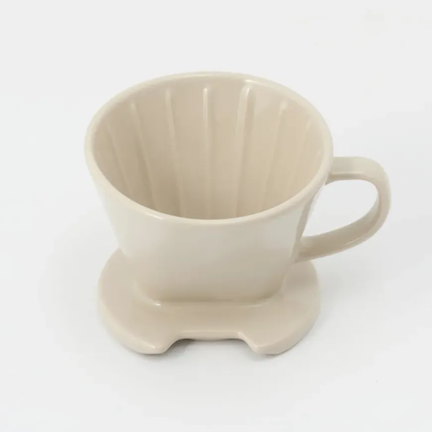 Stoneware Coffee Dripper - Gray Beige