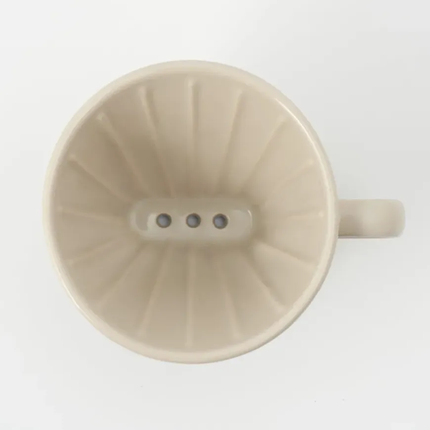 Stoneware Coffee Dripper - Gray Beige