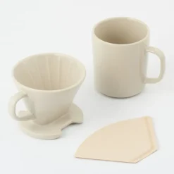 Stoneware Coffee Dripper - Gray Beige