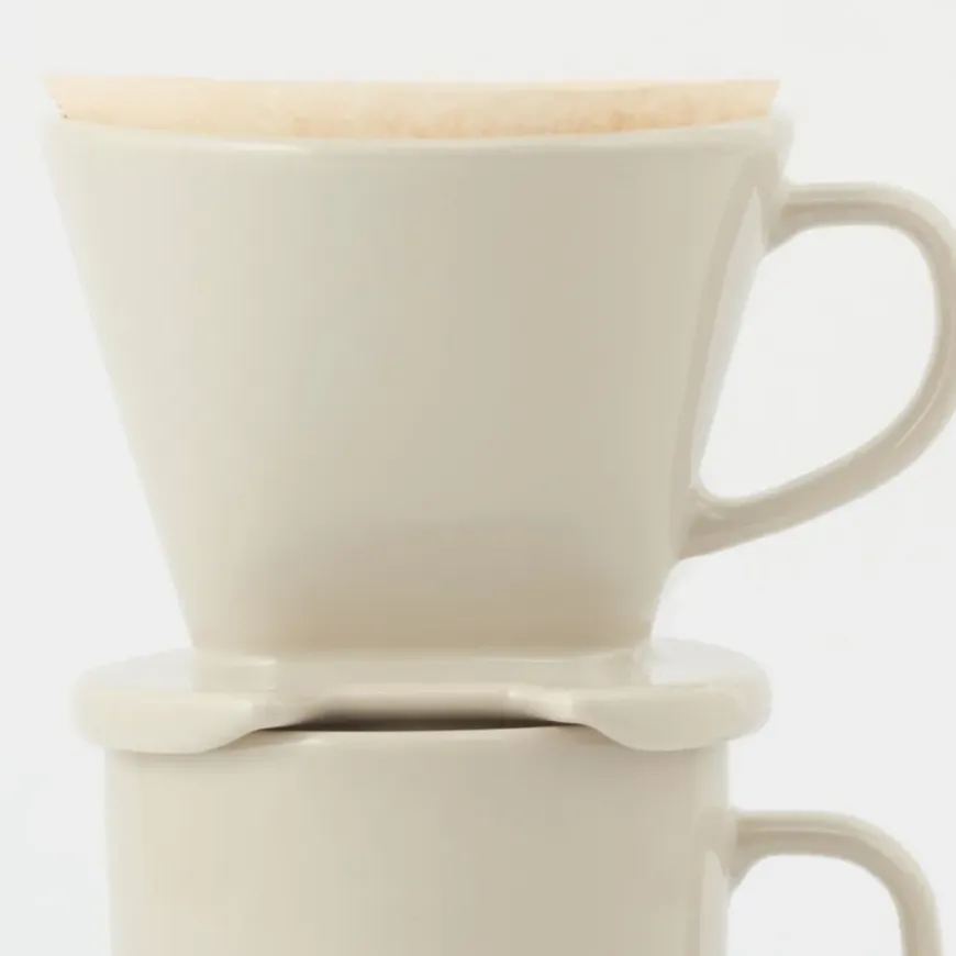 Stoneware Coffee Dripper - Gray Beige