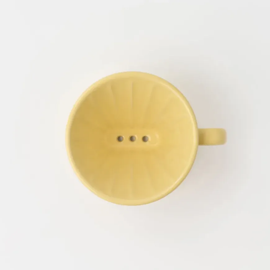 Stoneware Coffee Dripper - Light Yellow