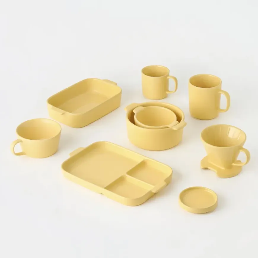 Stoneware Coffee Dripper - Light Yellow