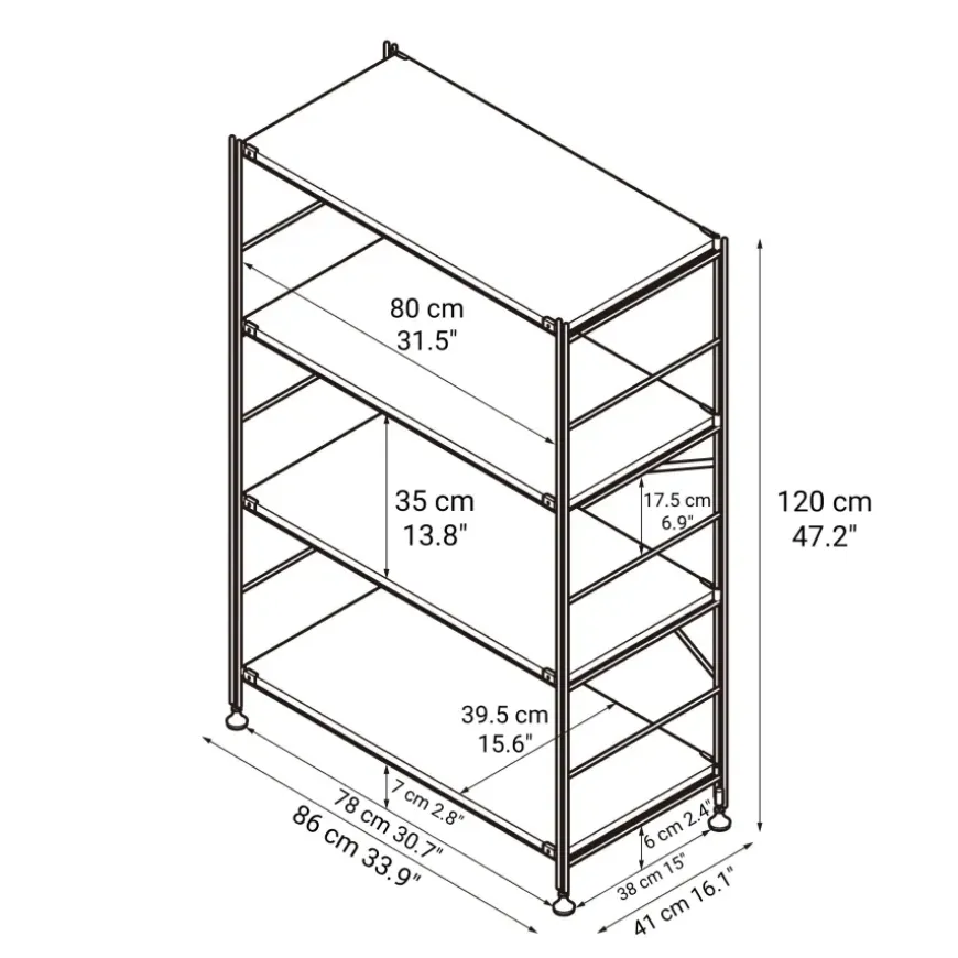 SUS Shelving Unit - Light Gray - Wide - Medium