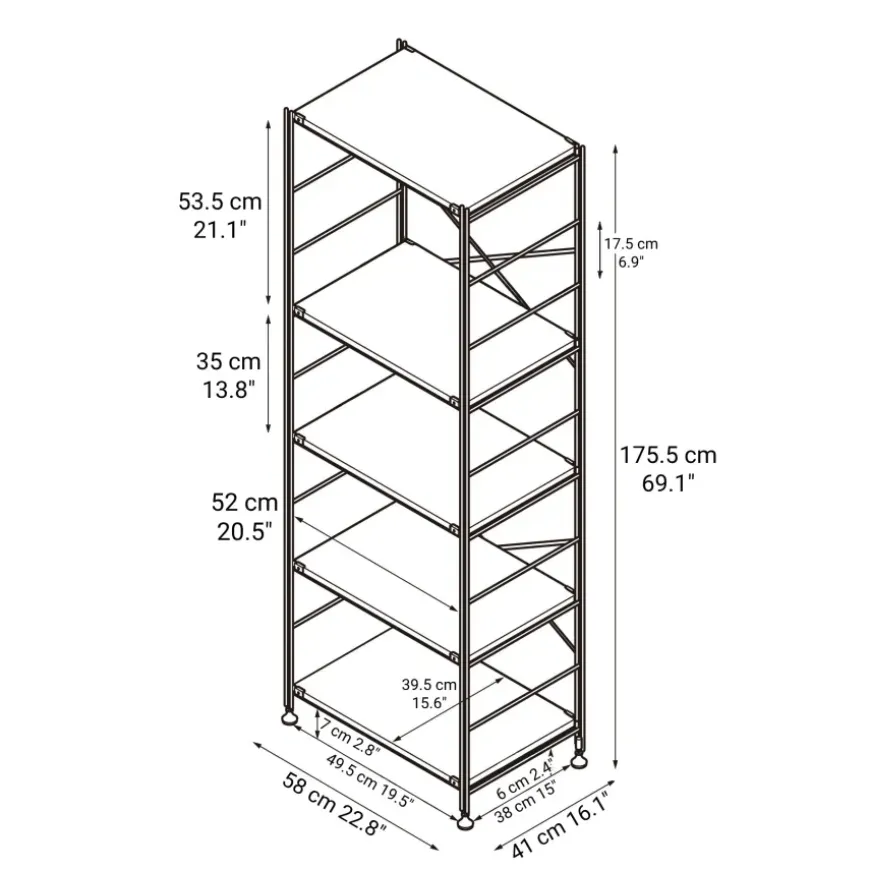 SUS Shelving Unit - Oak - Regular - Large