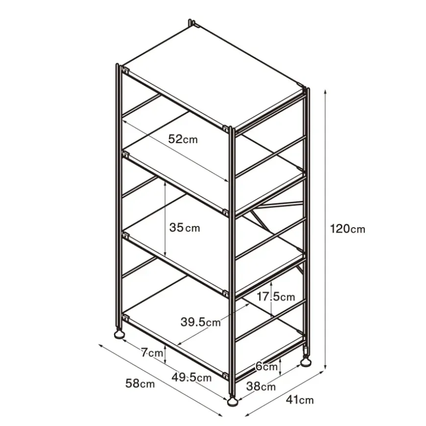 SUS Shelving Unit - Stainless Steel - Regular - Medium