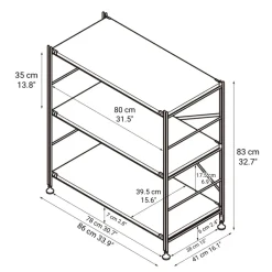 SUS Shelving Unit - Stainless Steel - Wide - Small