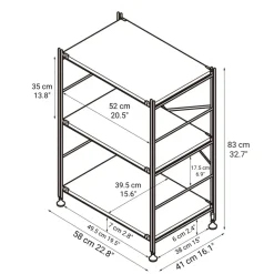 SUS Shelving Unit - Stainless Steel - Regular - Small