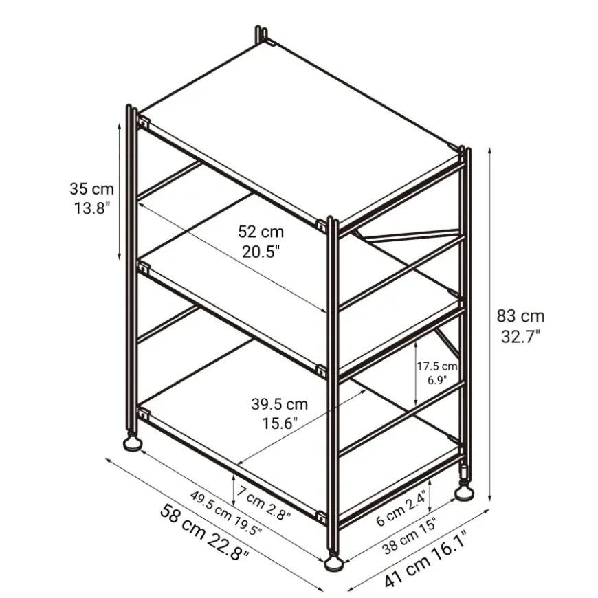 SUS Shelving Unit - Walnut - Regular - Small