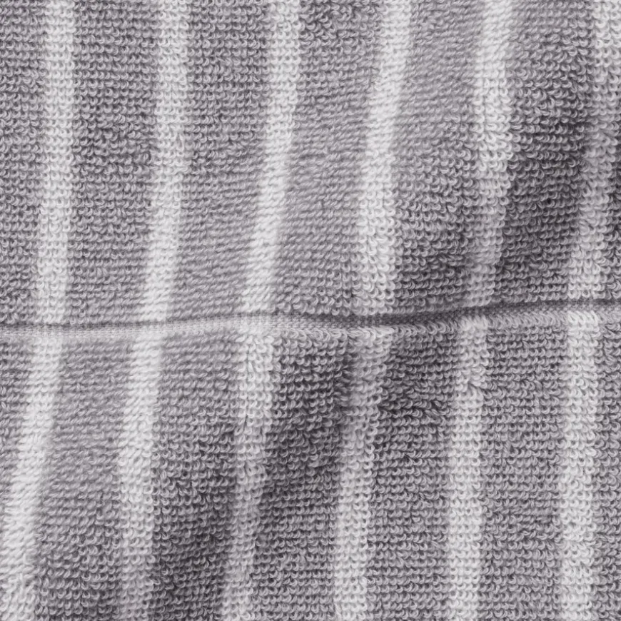 Twin Pile Reversible Stripe Bath Towel